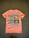 Sisc Daily Beach Scene T-Shirt Neon Cantaloupe