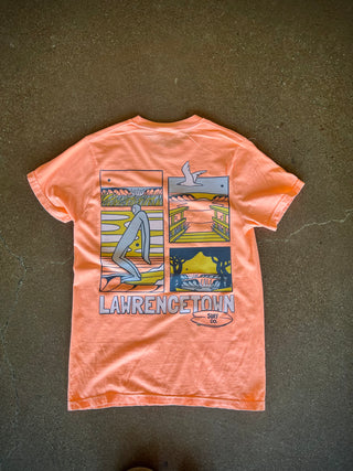 Sisc Daily Beach Scene T-Shirt Neon Cantaloupe