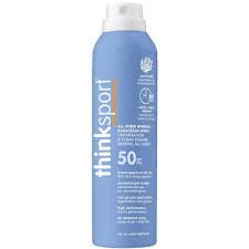 Think Sport clear zinc sunscreen spray SPF 50