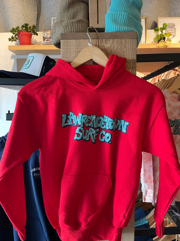 Youth Heavy Blend Hoodie Red - Graffiti Print