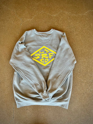 Crewneck Sweater- Grey with Diamond Logo