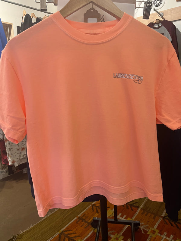 Sisc Daily Beach Scene Crop top Neon Cantaloupe