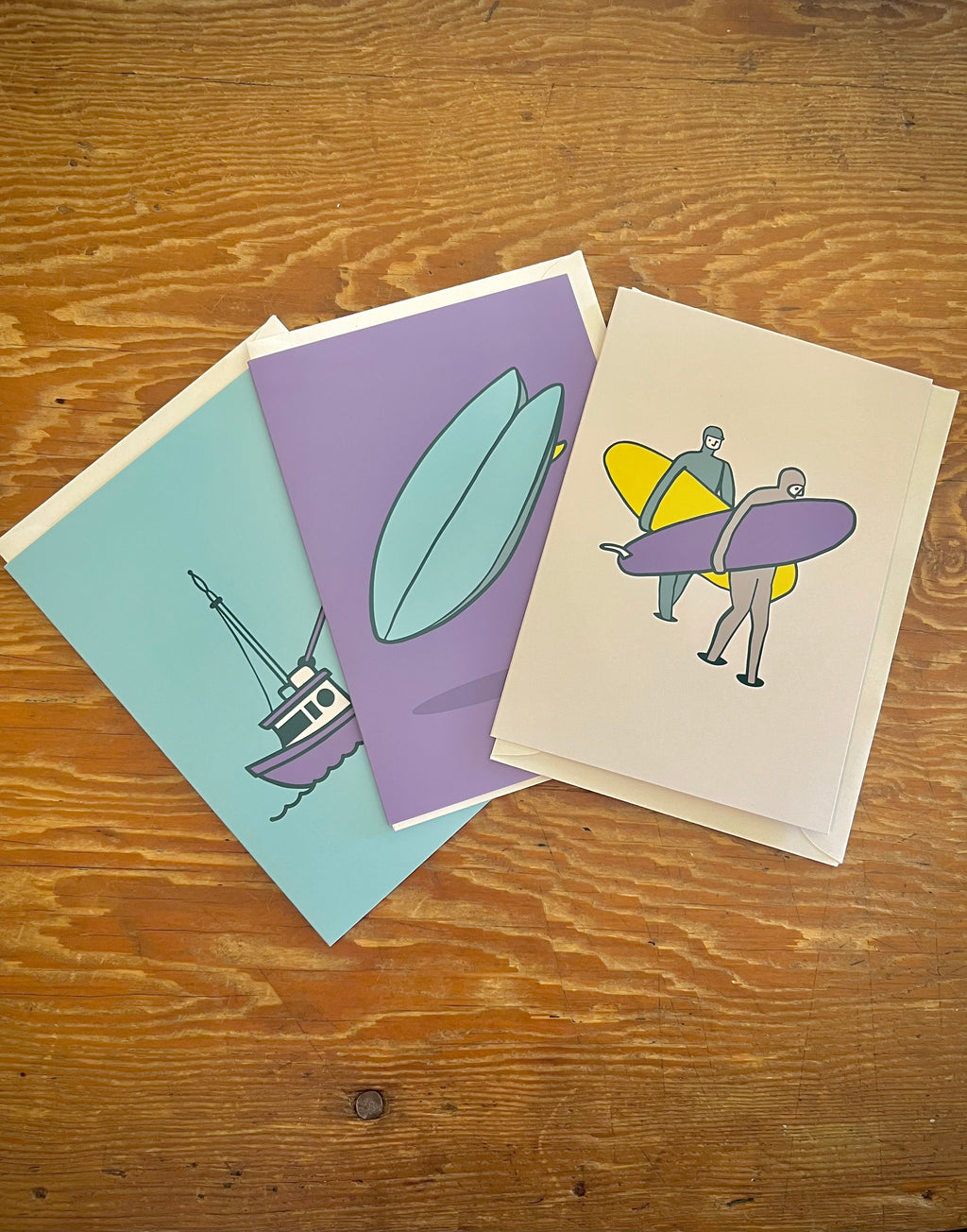 Them Waves Greeting Cards