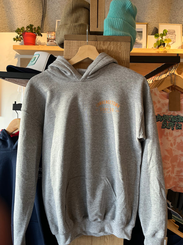 Youth Heavy Blend Hoodie - Grey Heather / Peach