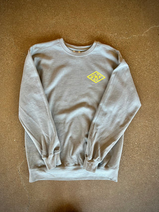 Crewneck Sweater- Grey with Diamond Logo