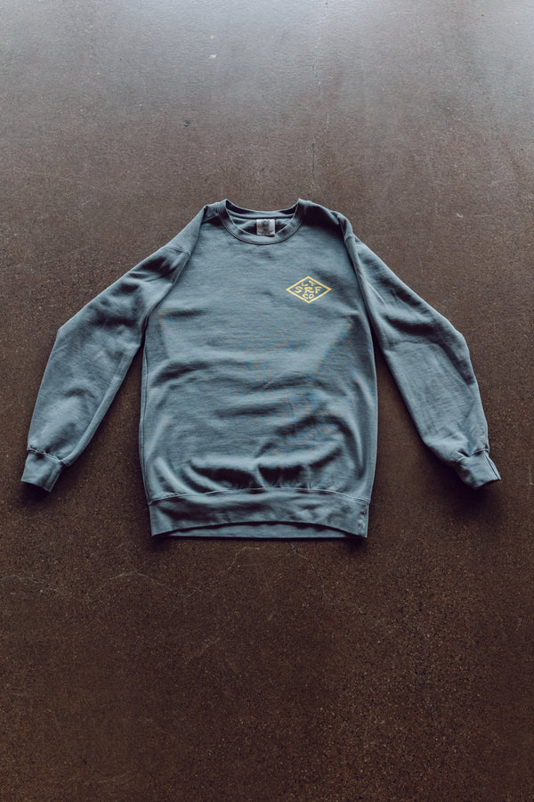 Crewneck Sweater- Grey with Diamond Logo