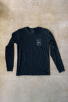 Premium 100% Cotton Longsleeve tee - Black / White