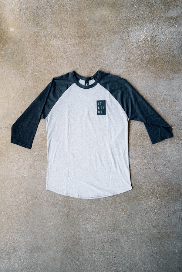 Premium Reglan Tee - Grey / Black