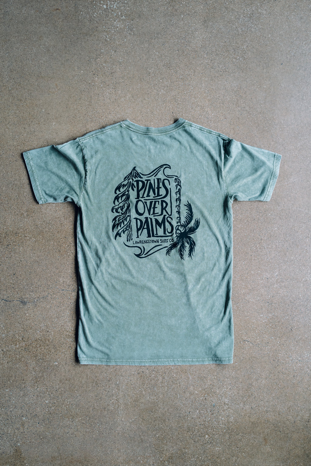 Pines over Palms Tee - Moss Stone