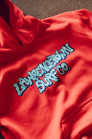 Youth Heavy Blend Hoodie Red - Graffiti Print