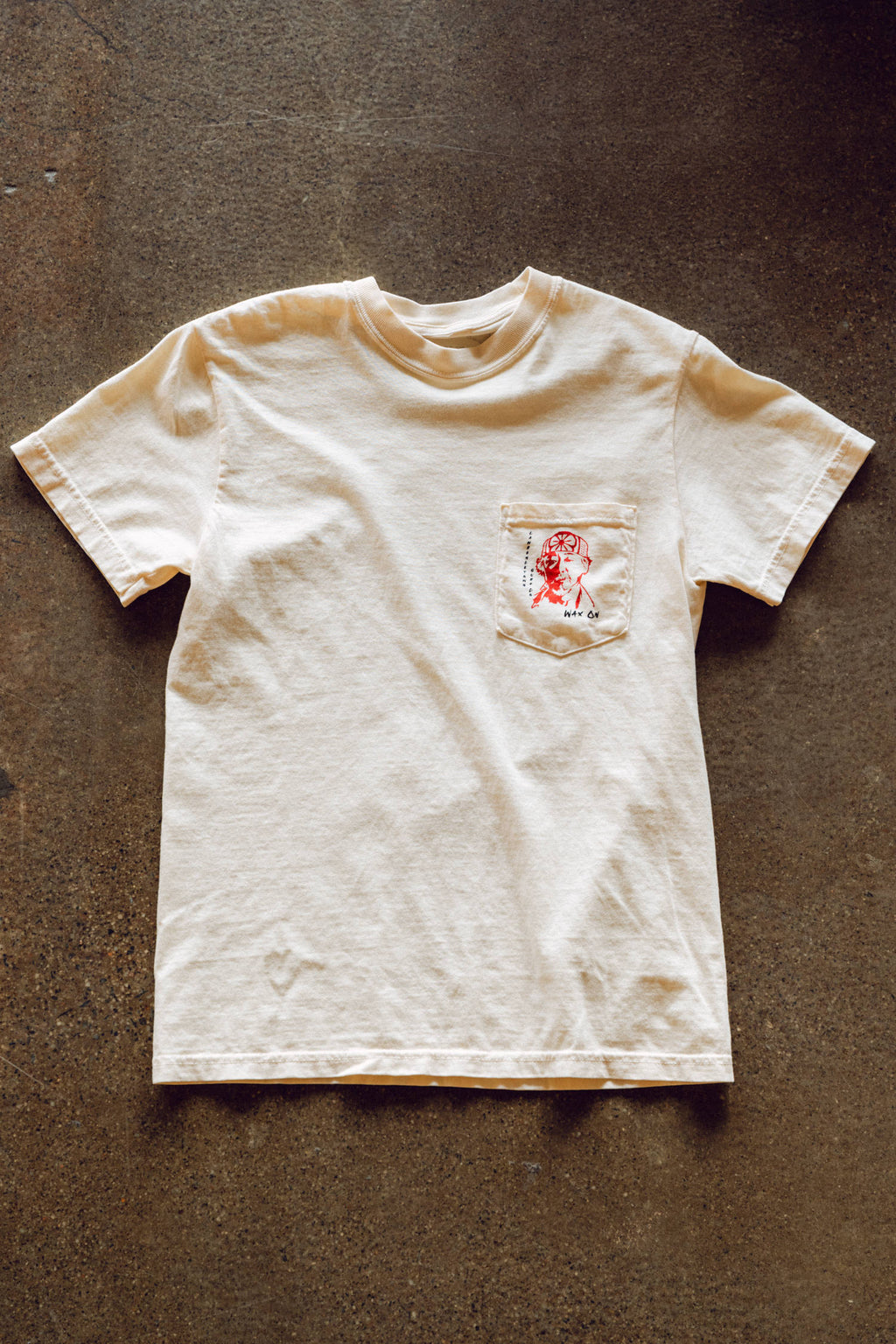Wax On Pocket Tee Ivory