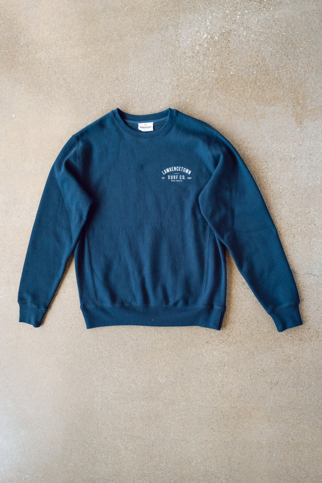 Premium heavyweight crewneck- Navy / white