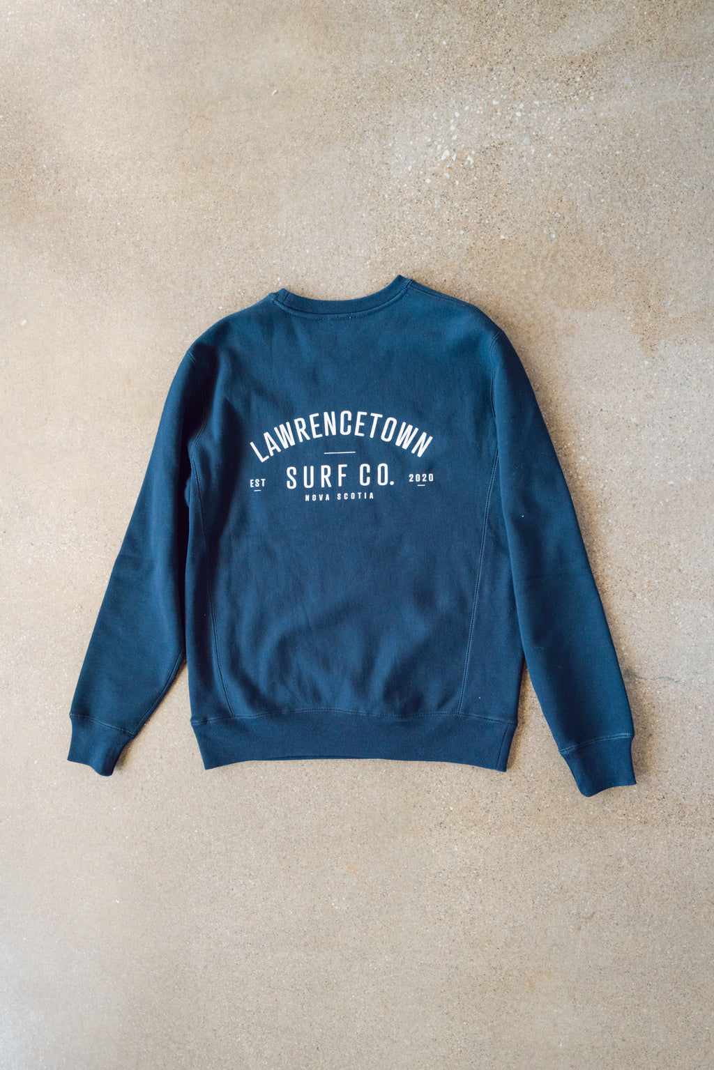 Premium heavyweight crewneck- Navy / white