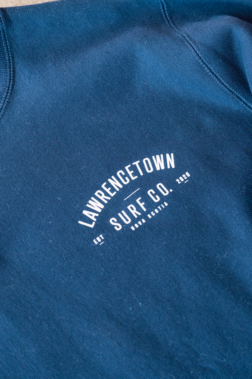 Premium heavyweight crewneck- Navy / white