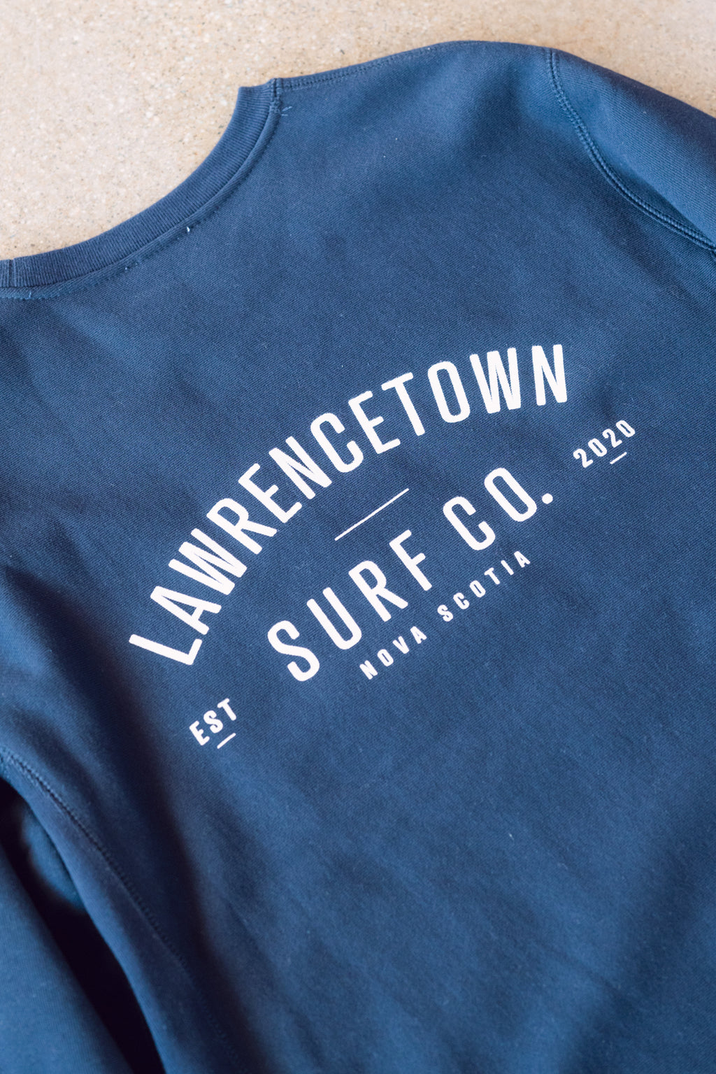 Premium heavyweight crewneck- Navy / white