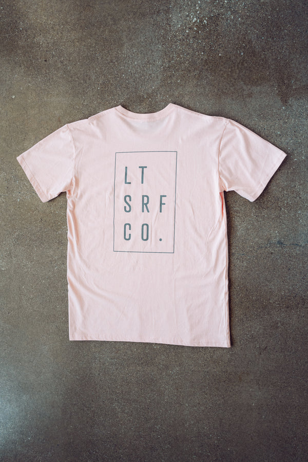 LT SRF Adult Tee - Pale Pink / Grey