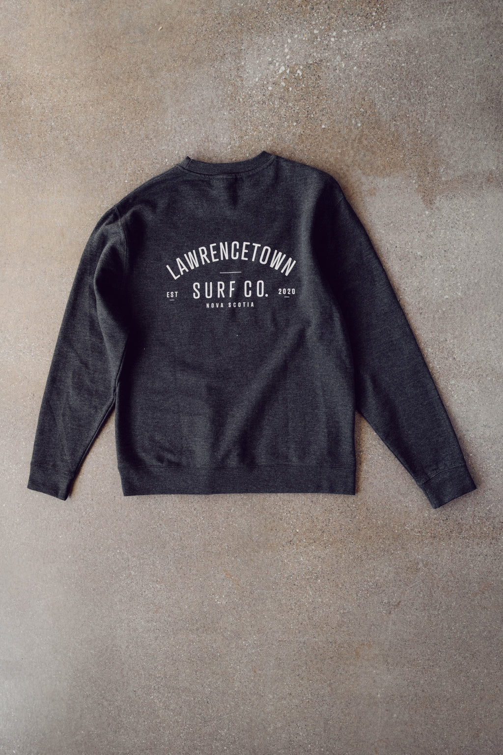 Adult Crewneck Sweater - Charcoal Grey / White