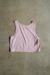 Women's Groovy Crop Tank - Hazy Pink / Pink