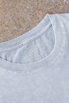 Premium Tee - Ash Stone / White