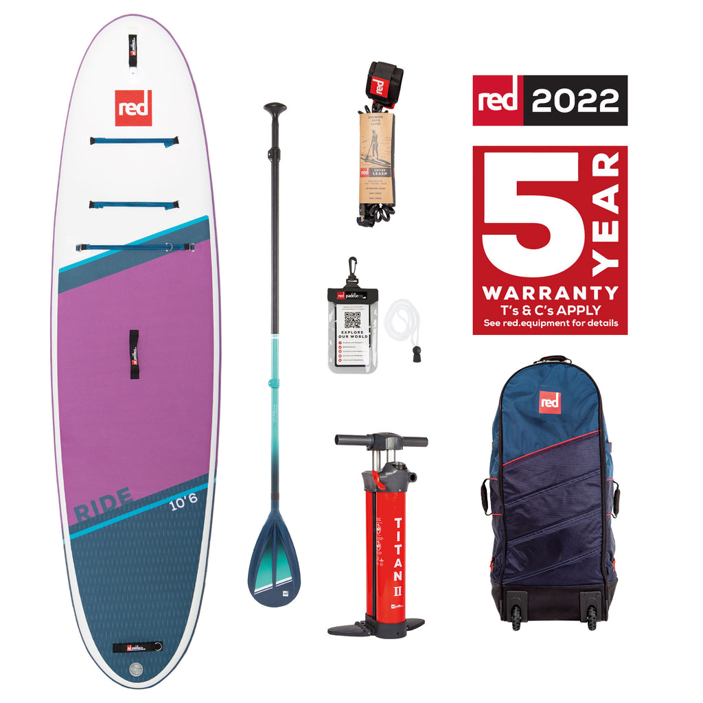 Red Paddle Co. 10'6 Ride CT Purple Package 2022
