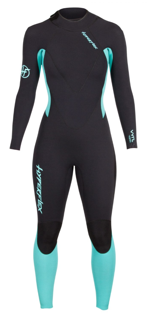 Hyperflex Women's VYRL 4/3 Back Zip Wetsuit - Black / Teal