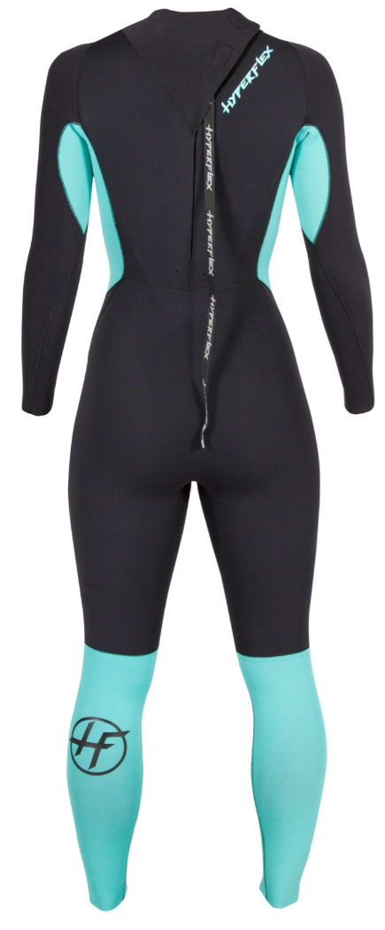 Hyperflex Women&#39;s VYRL 4/3 Back Zip Wetsuit - Black / Teal