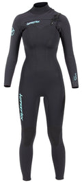 Hyperflex Women's VYRL 4/3 Chest Zip Wetsuit - Black