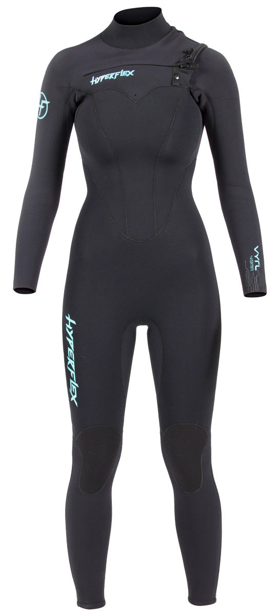 Hyperflex Women&#39;s VYRL 4/3 Chest Zip Wetsuit - Black