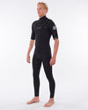 Rip Curl Dawn Patrol 2/2 S/S Chest Zip Sprint Suit - Black