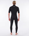 Rip Curl Dawn Patrol 2/2 S/S Chest Zip Sprint Suit - Black