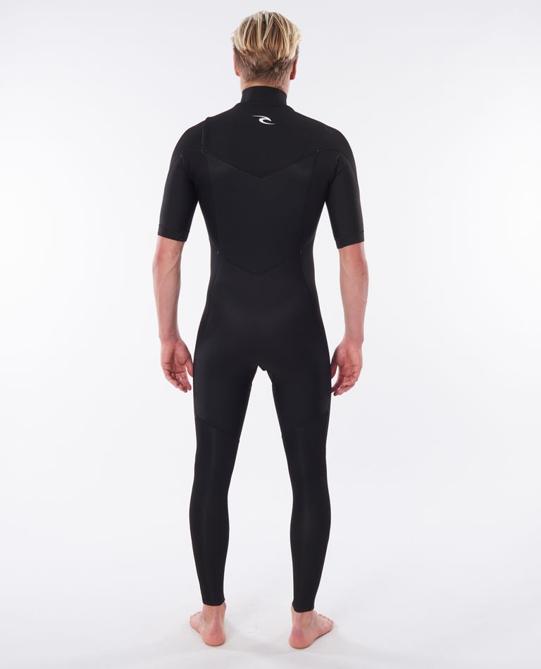 Rip Curl Dawn Patrol 2/2 S/S Chest Zip Sprint Suit - Black